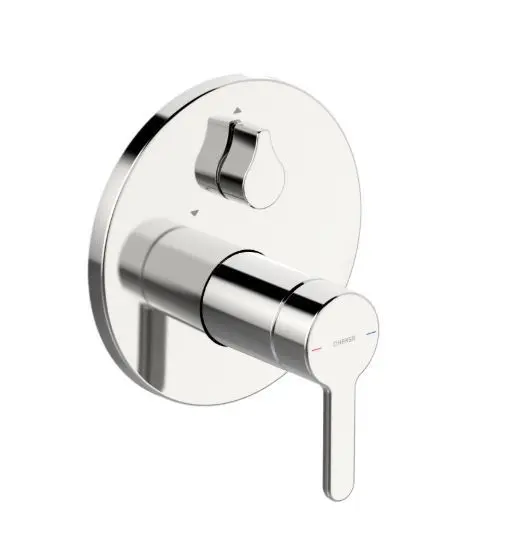 Hansa Designo - vannas vienas sviras maisītājs - zemapmetuma, pārslēdzējs 2 patērētājiem, hroms 81119563