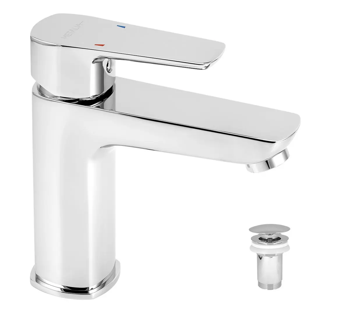 Novaservis Metalia 58 - izlietnes maisītājs ar noteci, hroms 58003,0