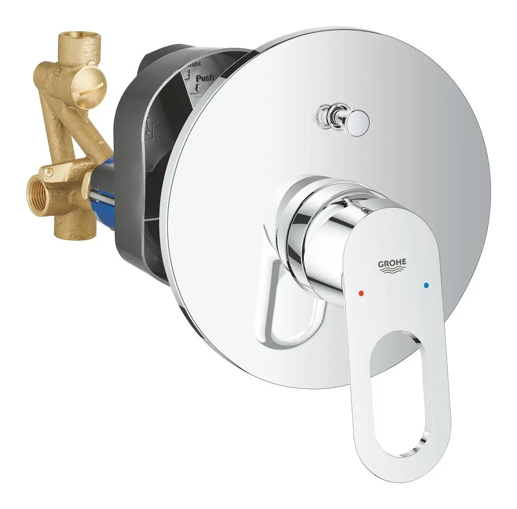 Grohe BauLoop - vannas vienas sviras maisītājs - zemapmetuma, hromēts 29081000