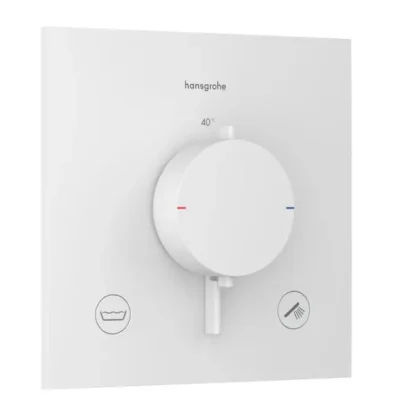 Hansgrohe Ecostat Comfort E - zemapmetuma termostata maisītājs, 2 patērētājiem, balts matēts 33716700