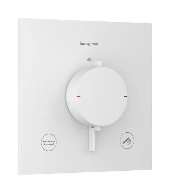 Hansgrohe Ecostat Comfort E - zemapmetuma termostata maisītājs, 2 patērētājiem, balts matēts 33716700