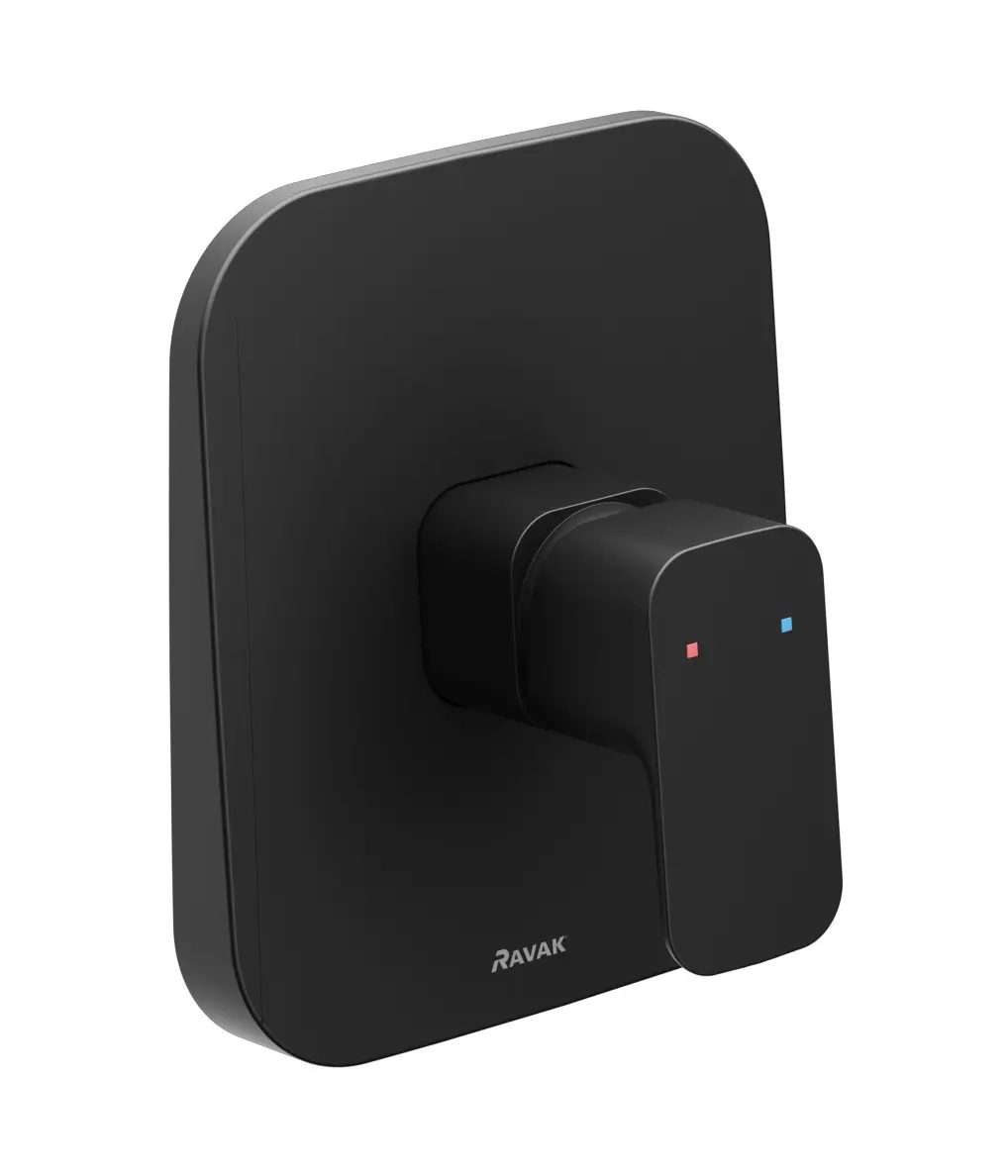 Ravak 10° Free - zemapmetuma dušas maisītājs TD F 062.20, ar iebūvējamo korpusu, melns X070157