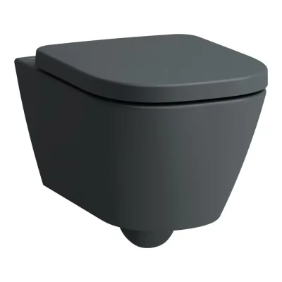 Laufen Meda - sienas WC, Rimless, grafīta matēts H8201107580001