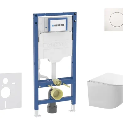 Geberit Duofix - priekšsienas elementa komplekts, Gaia WC ar Softclose sēdekli un Sigma01 vadības plāksni, alpu balts SANI11CA3117B