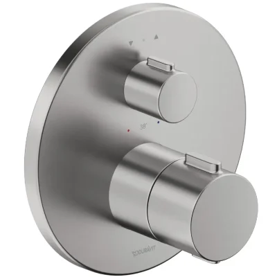 Duravit - zemapmetuma termostata maisītājs, 2 patērētājiem, matēts nerūsējošais tērauds TH4200014070