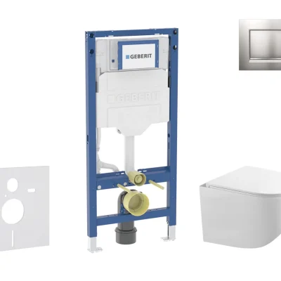Geberit Duofix - komplekts ar priekšsienas elementu, Gaia-WC ar Softclose sēdekli un Sigma20 vadības plati, hroms matēts/hroms SANI11CA1128B