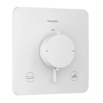 Hansgrohe Ecostat Comfort Q - zemapmetuma termostata maisītājs, 2 patērētājiem, matēti balts 33717700