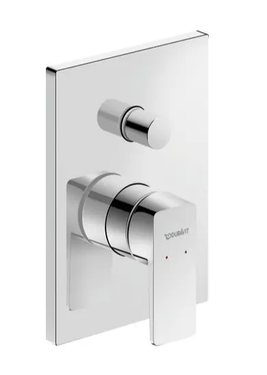 Duravit Manhattan - zemapmetuma maisītājs 2 patērētājiem, ar montāžas korpusu, hroms MH4210008010