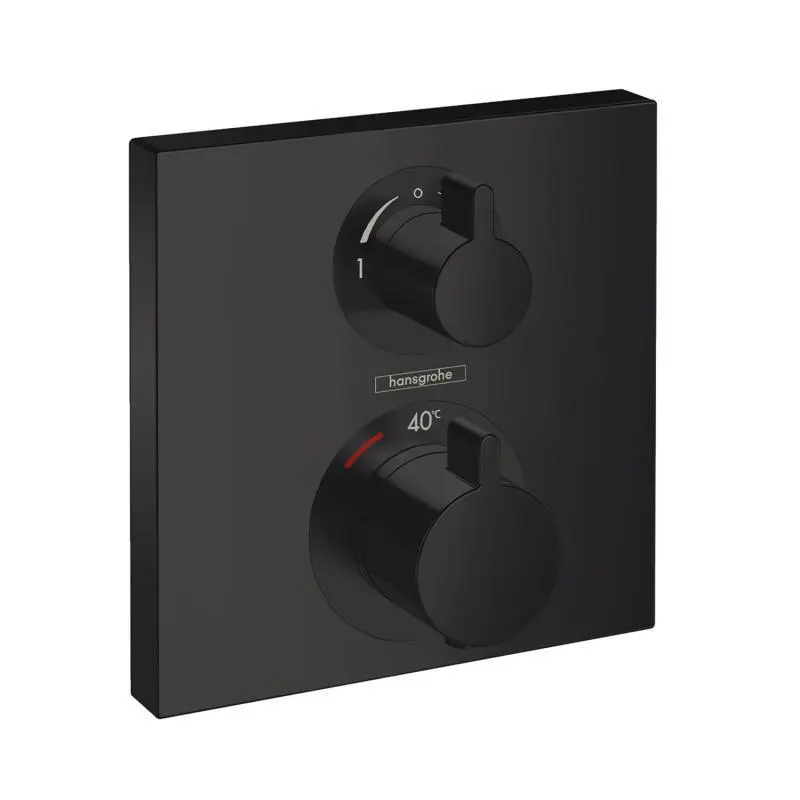 Hansgrohe Ecostat Square - termostata maisītājs - zemapmetuma 2 patērētājiem, matēti melns 15714670