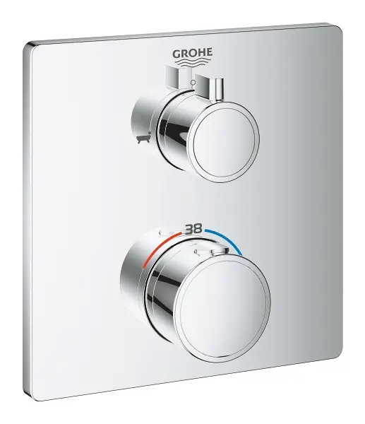 Grohe Grohtherm - termostatisks vannas maisītājs 2 patērētājiem, hromēts 24080000