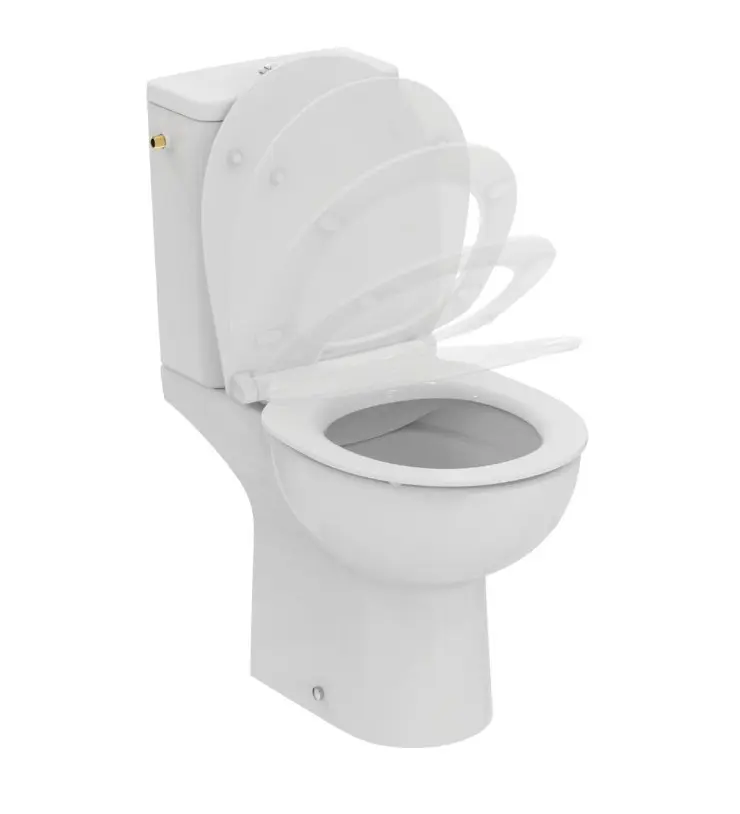 Ideal Standard Eurovit - WC komplekts ar SoftClose sēdekli, Vario izvads, RimLS+, balts W843301