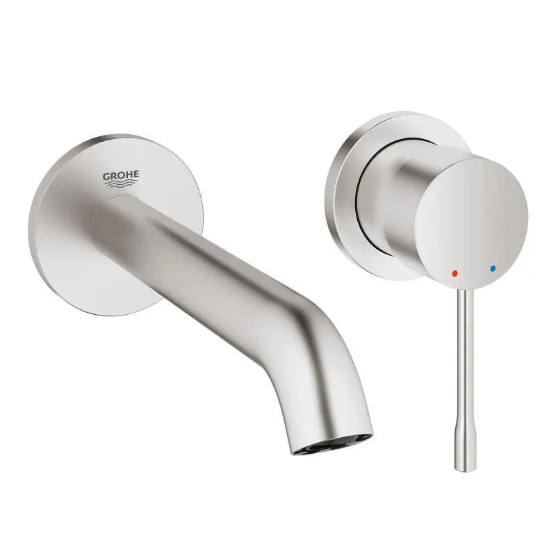 Grohe Essence - izlietnes maisītājs M - zemapmetuma, 2 caurumu montāža, SuperSteel 19408DC1