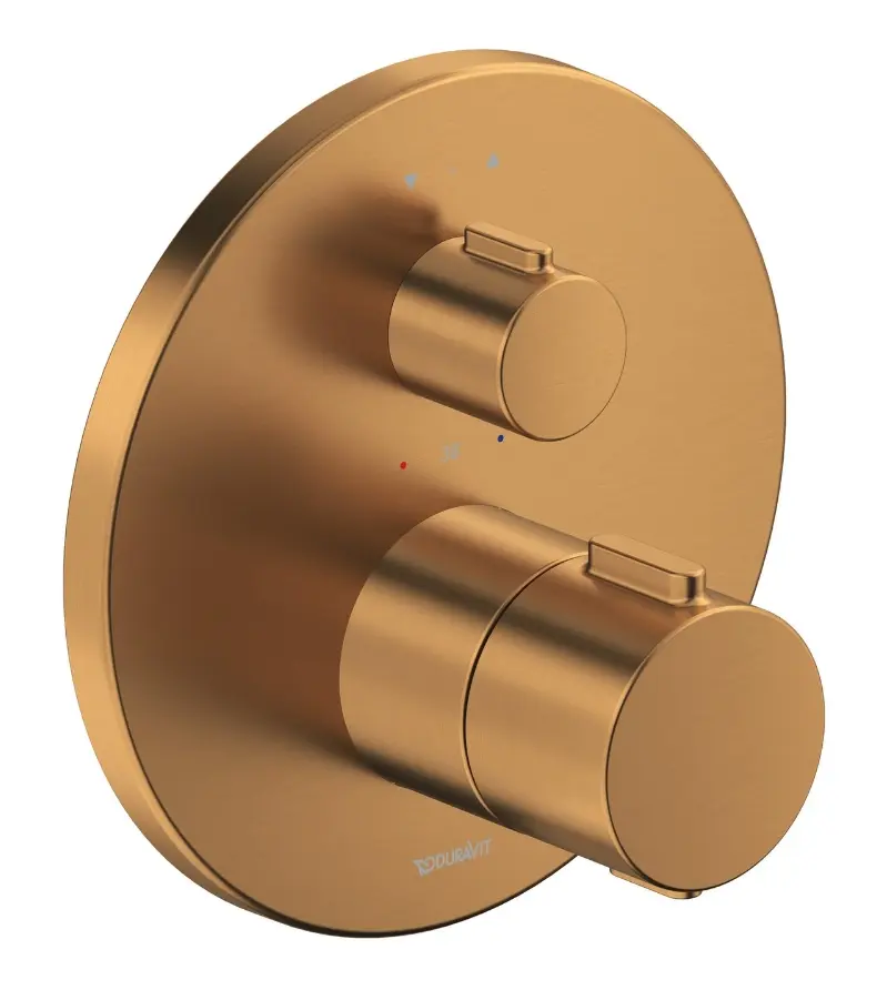 Duravit - zemapmetuma termostata maisītājs, 2 patērētājiem, birstēta bronza TH4200014004