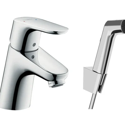 Hansgrohe Focus E2 - komplekts vienas sviras maisītājs 70 ar bidē dušu un dušas šļūteni, hroms 31926000