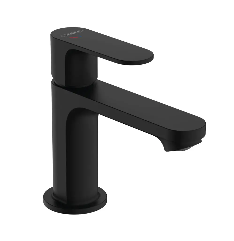 Hansgrohe Rebris S - izlietnes maisītājs ar noteci, CoolStart, EcoSmart, matēti melns 72584670