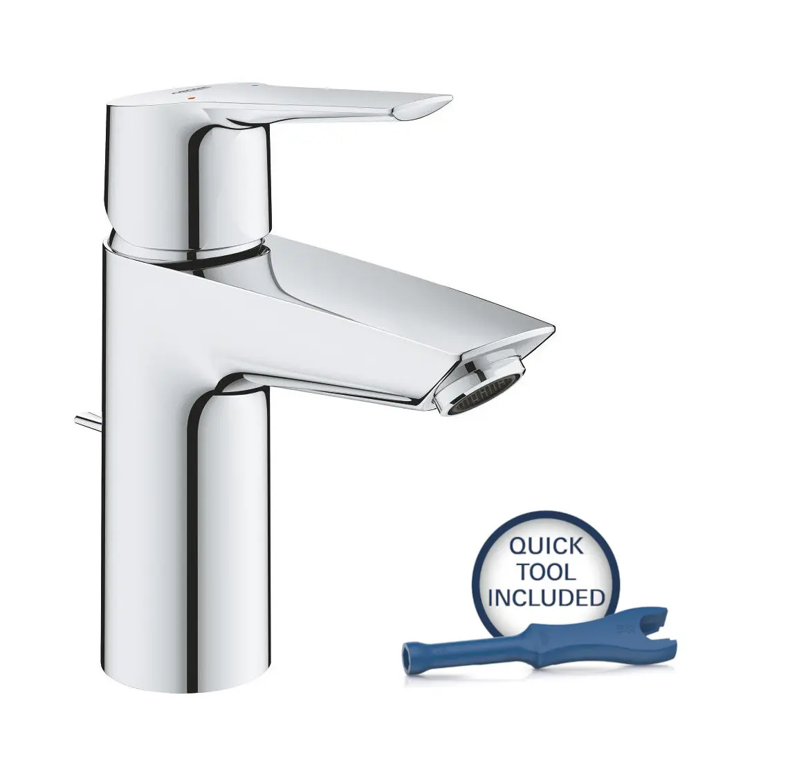 Grohe QuickFix Start - izlietnes maisītājs ar izteku, hroms 24209002