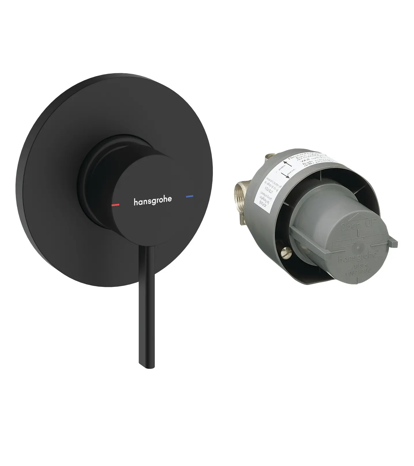 Hansgrohe Zesis S - zemapmetuma dušas maisītājs, ar iebūvējamo korpusu, melns matēts 74618670