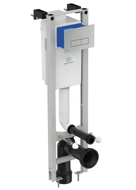 Ideal Standard ProSys - priekšsienas montāža ECO M pie sienas stiprināmam WC ar vadības plati, hromēts E2332AA