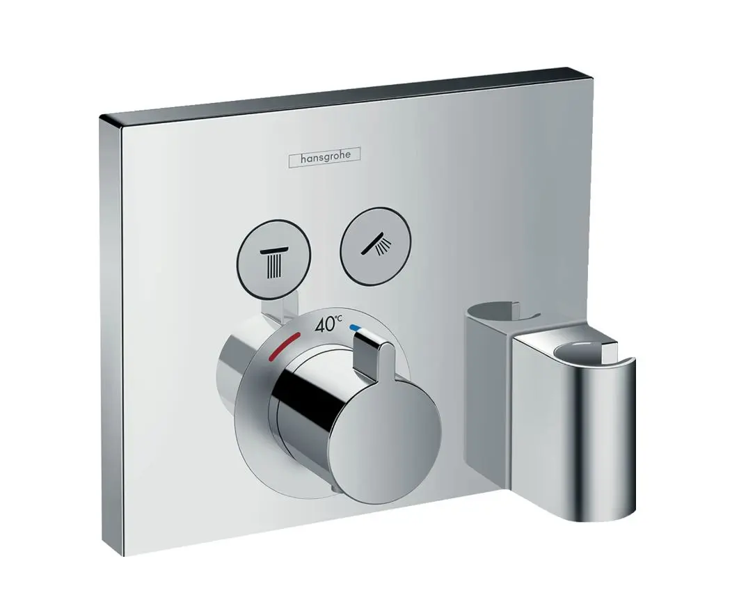 Hansgrohe Shower Select - termostatisks vannas maisītājs - zemapmetuma, 2 patērētājiem, hromēts 15765000