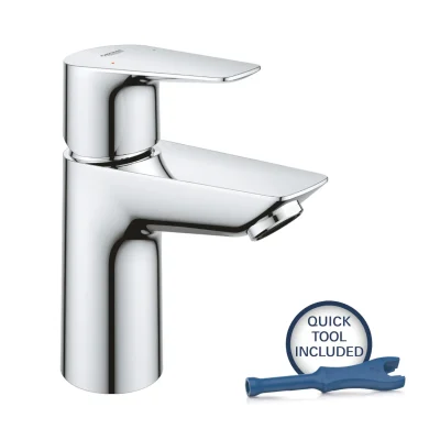 Grohe Start Edge - izlietnes maisītājs ar Push-Open noteces komplektu, hromēts 24199001