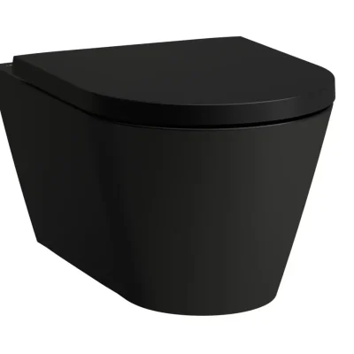 Laufen Kartell - piekaramais WC, Rimless, matēti melns H8203377160001