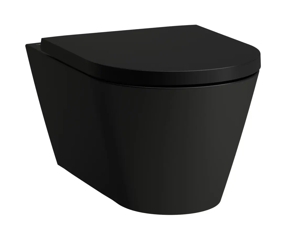 Laufen Kartell - piekaramais WC, Rimless, matēti melns H8203377160001