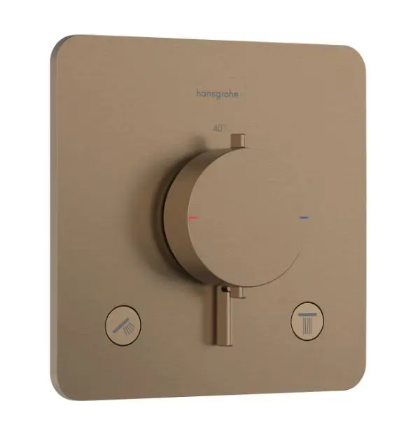Hansgrohe Ecostat Comfort Q - zemapmetuma termostata maisītājs, 2 patērētājiem, matēti bronzas 33713140