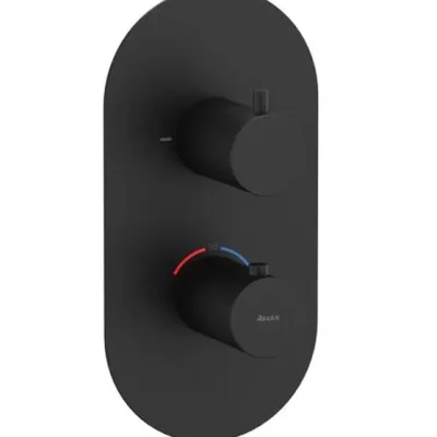 Ravak Espirit - zemapmetuma termostata maisītājs, 2 patērētājiem, matēti melns X070286