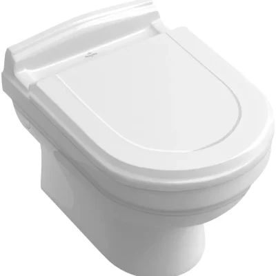 Villeroy & Boch Hommage - piekaramais WC, 370 mm x 600 mm, balts - piekaramais WC, CeramicPlus 6661B0R1