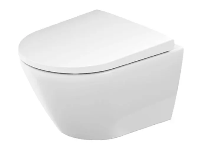 Duravit D-Neo - piekaramais WC ar SoftClose sēdekli, Rimless, balts 45880900A1