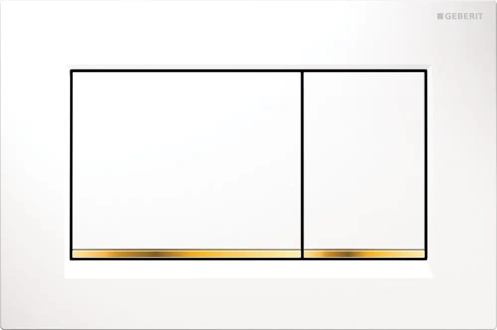 Geberit Sigma20 - vadības plate SIGMA20, balta / apzeltīta 115.883.KK.1