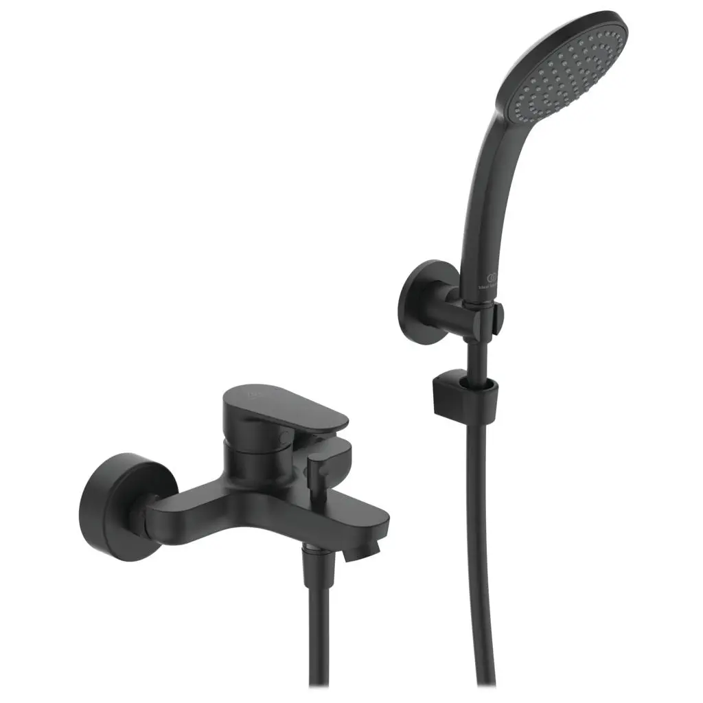 Ideal Standard Cerafine O - vannas sienas maisītājs ar piederumiem, melns BC706XG