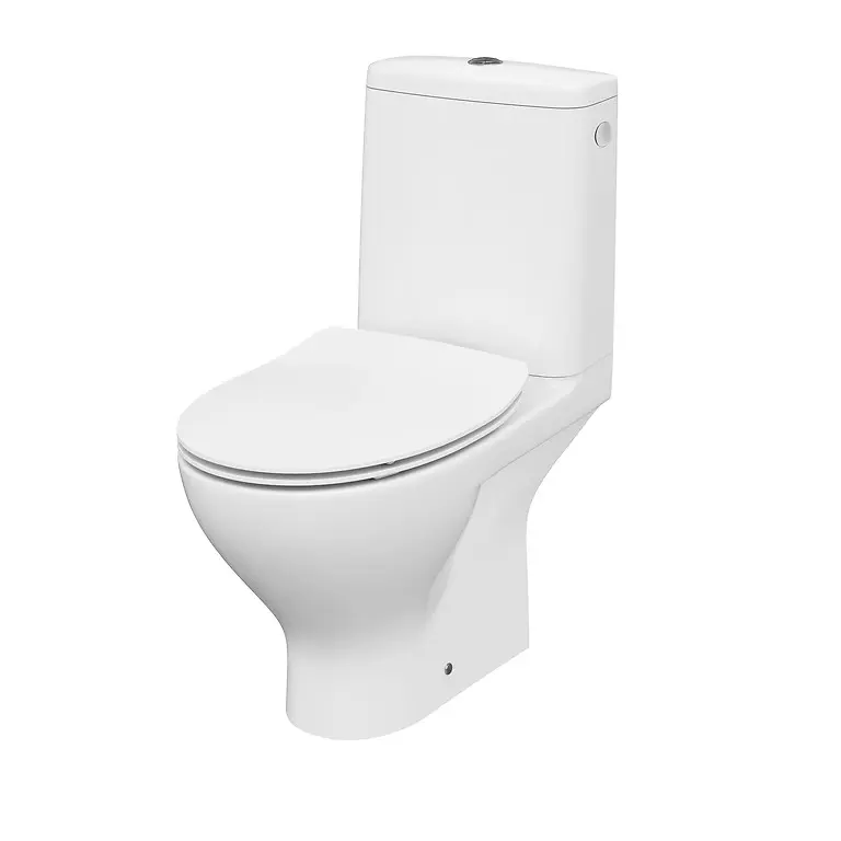 Cersanit Moduo - WC kombi ar SoftClose sēdekli, aizmugures izvads, ūdens pieslēgums sānos, CleanOn, balts K116-001