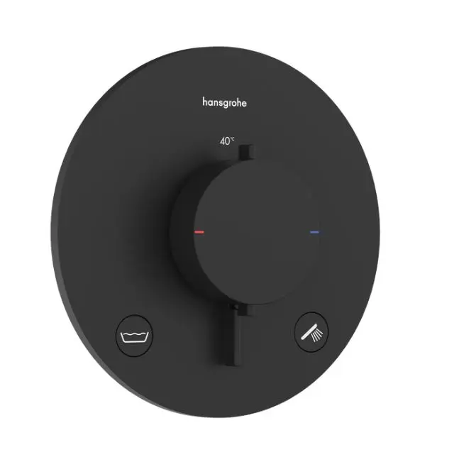 Hansgrohe Ecostat Comfort S - zemapmetuma termostata maisītājs, 2 patērētājiem, matēti melns 33718670