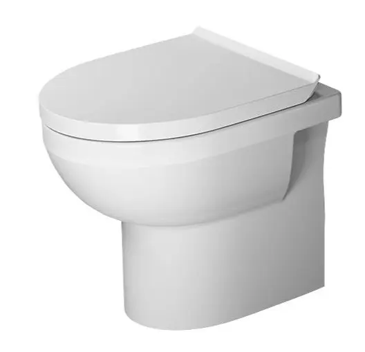 Duravit DuraStyle Basic - stāvošs WC ar WC sēdekli SoftClose, horizontāls izvads, Rimless, Alpu balts 41840900A1