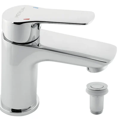 Novaservis Metalia 54 - izlietnes maisītājs ar ClickClack noteces komplektu, hroms 54003,0