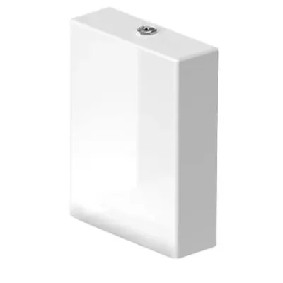 Duravit Viu - skalošanas tvertne 49x38x13 cm, pieslēgums sānos, Dual Flush, alpu balta 0942000085