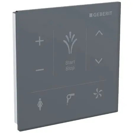 Geberit AquaClean - sienas vadības panelis dušas WC, melns 147.038.SJ.1