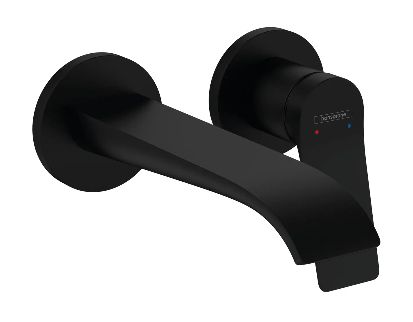 Hansgrohe Vivenis - zemapmetuma izlietnes maisītājs, 2 caurumu uzstādīšana, EcoSmart, melns matēts 75050670