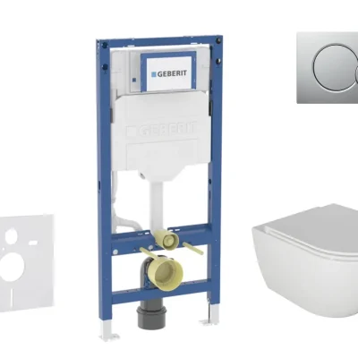 Geberit Duofix - iebūvējamā rāmja komplekts, WC Oudee ar Softclose sēdekli un Sigma01 vadības plati, hroms matēti lakots SANI11CA1123B