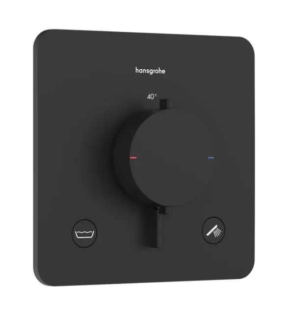 Hansgrohe Ecostat Comfort Q - zemapmetuma termostata maisītājs, 2 patērētājiem, matēti melns 33717670