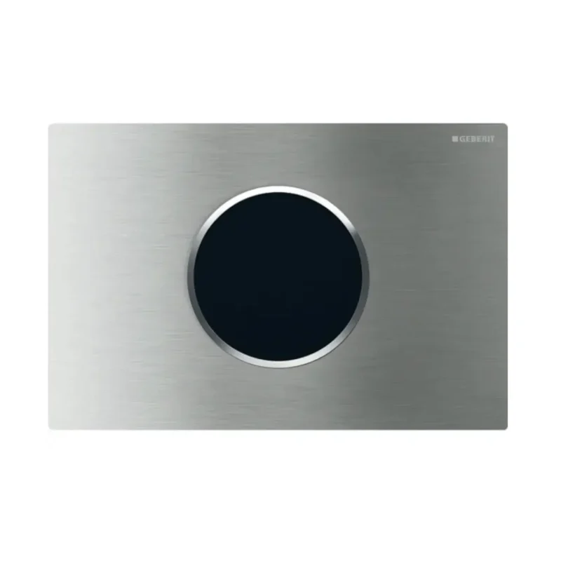 Geberit Sigma10 - elektroniska vadības plate, pieslēgums elektrotīklam, matēts/pulēts nerūsējošais tērauds 115.907.SN.6