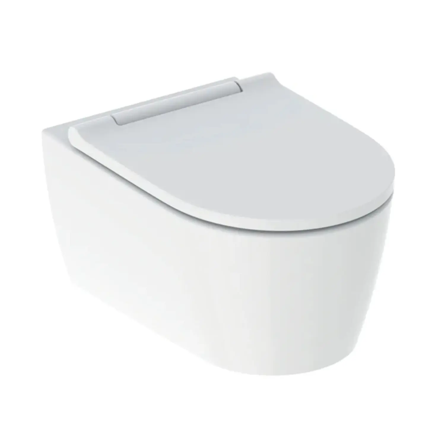 Geberit ONE - pie sienas stiprināms WC ar SoftClose sēdekli, TurboFlush, balts matēts/hroms spīdīgs 500.202.JT.1