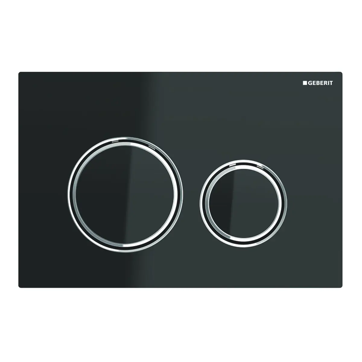 Geberit Sigma21 - spiedpoga, melns stikls / pulēts hroms 115.884.SJ.1