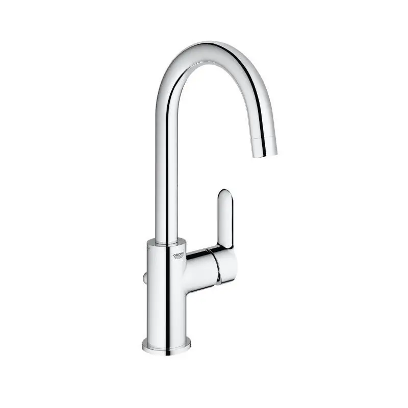 Grohe BauEdge - izlietnes vienas sviras maisītājs L, ar noteces komplektu, hromēts 23760000