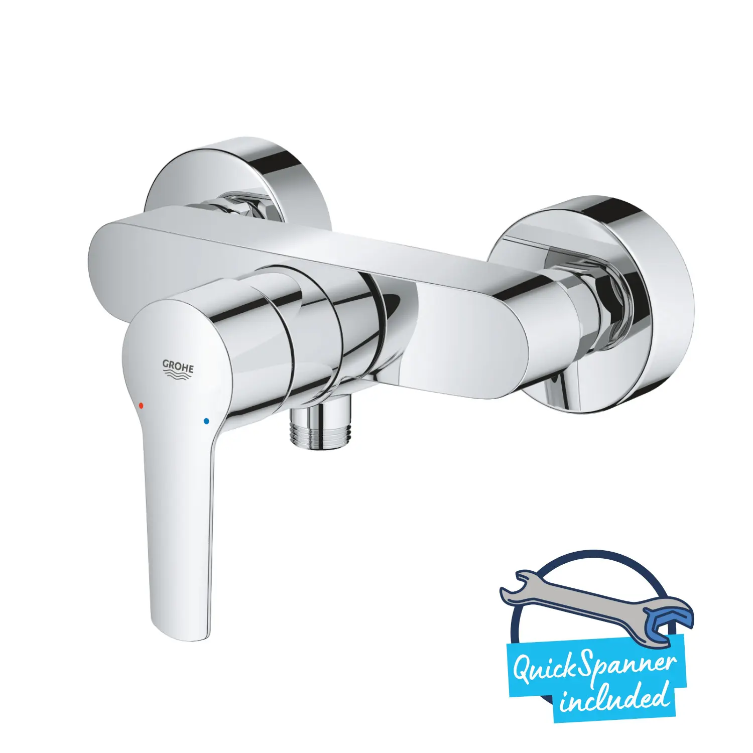 Grohe QuickFix Start - dušas sienas maisītājs, hromēts 24208002