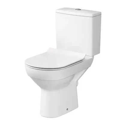 Cersanit City - WC komplekts ar SoftClose sēdekli, aizmugures aizplūde, ūdens pieslēgums apakšā, CleanOn, balts K35-038