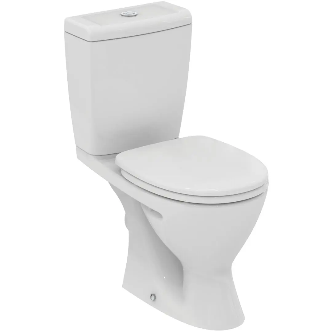 Ideal Standard Eurovit+ - WC kombinācija ar sēdekli, aizmugures noteka, balta V337001