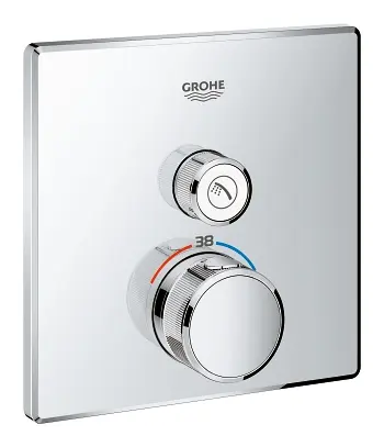 Grohe Grohtherm SmartControl - termostata dušas maisītājs - zemapmetuma ar 1 noslēgvārstu, hromēts 29123000