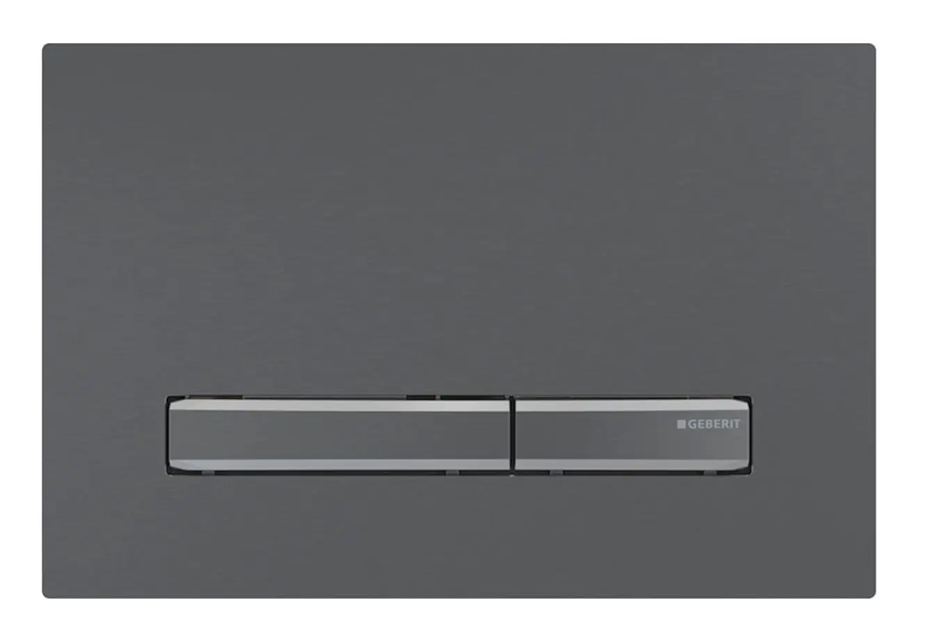 Geberit Sigma50 - WC vadības plate, easy to clean, hroms melns birstēts 115.671.QD.2
